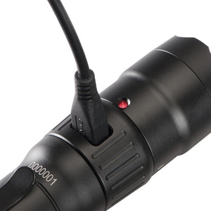PELICAN 7600 3 Color Led Liion Rechargeable Tactical Flashlight - Black-Optics Force
