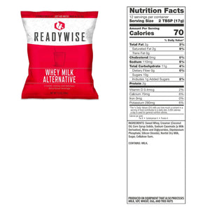 ReadyWise 120 Servings Emergency Whey Milk Alternative-Optics Force