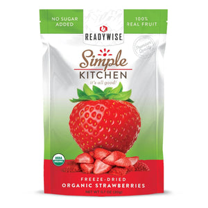 ReadyWise Simple Kitchen Organic Freeze-Dried Strawberries - 6 Pack-Optics Force
