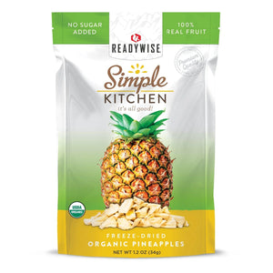 ReadyWise Simple Kitchen Organic Freeze-Dried Pineapples - 6 Pack-Optics Force