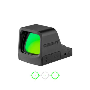 Osight C Open Green Dot Sight with 3 MOA Dot & 32 MOA Circle Multi-Reticle System and Side-Loading Battery
