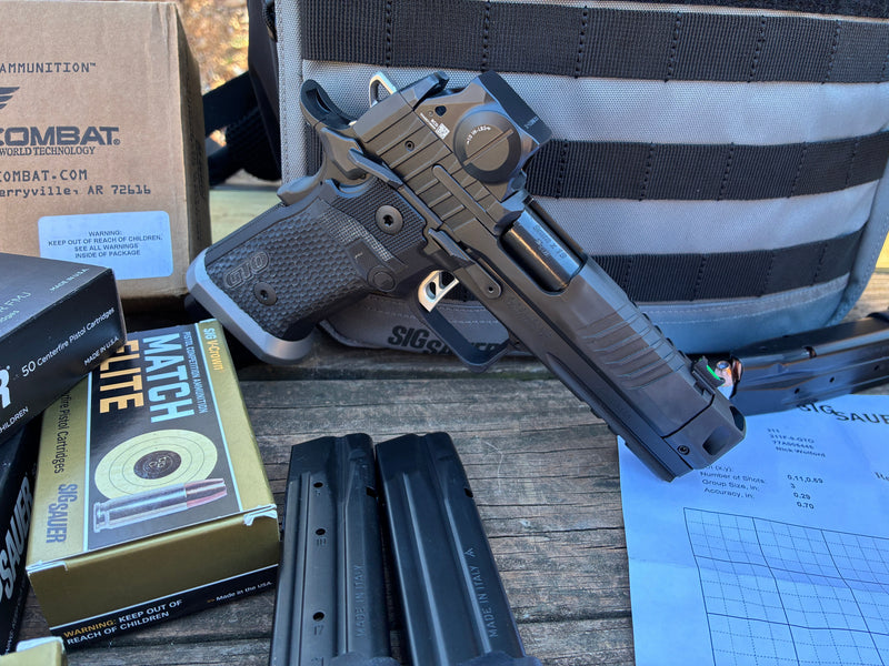 Sig Sauer optic on gun side view