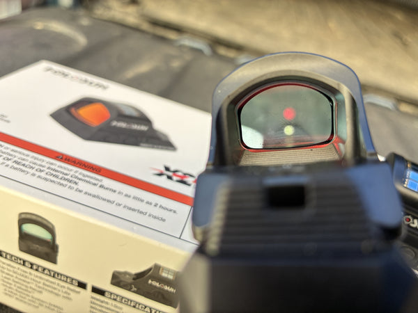 Holosun 407C reticle view