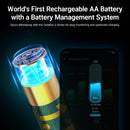 Olight Ostation Ecolast 1.5V 2100mAh AA Smart Rechargeable Lithium-ion Batteries (4 Pack)