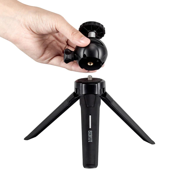 SIRUI 3T-05PH mini tripod with mobile phone clamp and remote control in black-Optics Force