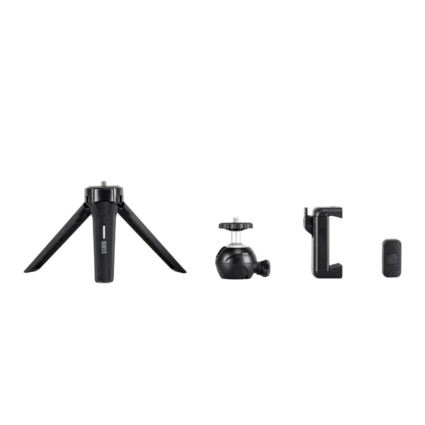 SIRUI 3T-05PH mini tripod with mobile phone clamp and remote control in black-Optics Force