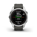 Garmin Fēnix® 7S Pro – Solar Edition Silver with Graphite Band 42mm-Optics Force