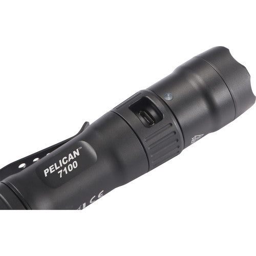 PELICAN 7100 Rechargeable Tactical Flashlight (Black)-Optics Force