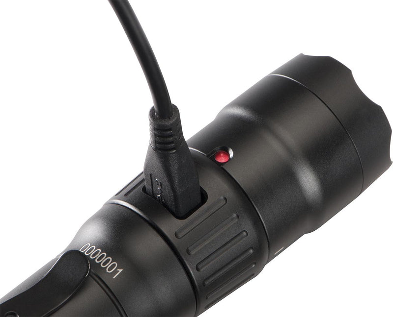 PELICAN 7600 3 Color Led Liion Rechargeable Tactical Flashlight - Black-Optics Force