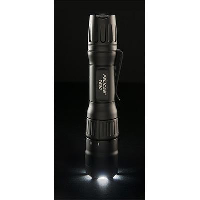 PELICAN 7600 3 Color Led Liion Rechargeable Tactical Flashlight - Black-Optics Force