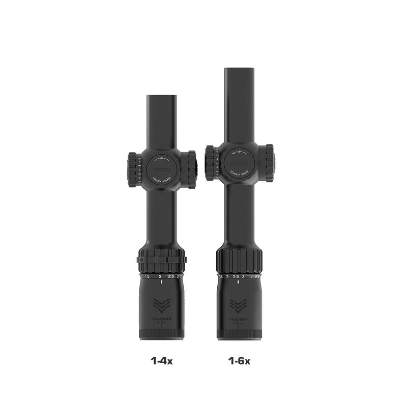Swampfox Tomahawk II 1-4X24 SFP LPVO BFO Bright Fiber Optic Riflescope