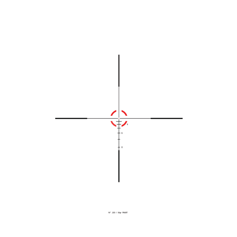 Trijicon 2900015 Credo Matte Black 1-6x24mm 30mm Tube LED Illuminated BDC Red Segmented Circle .223 55gr Reticle