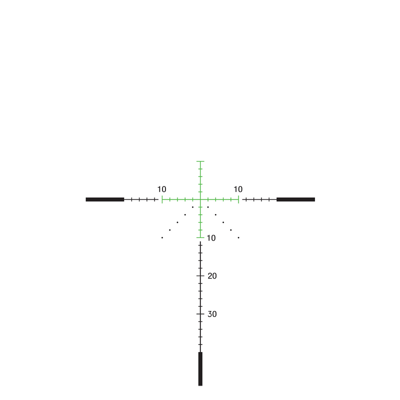 Trijicon 2900028 Credo HX Satin Black 2.5-10x56mm 30mm Tube LED Illuminated Green MOA Precision Hunter Reticle