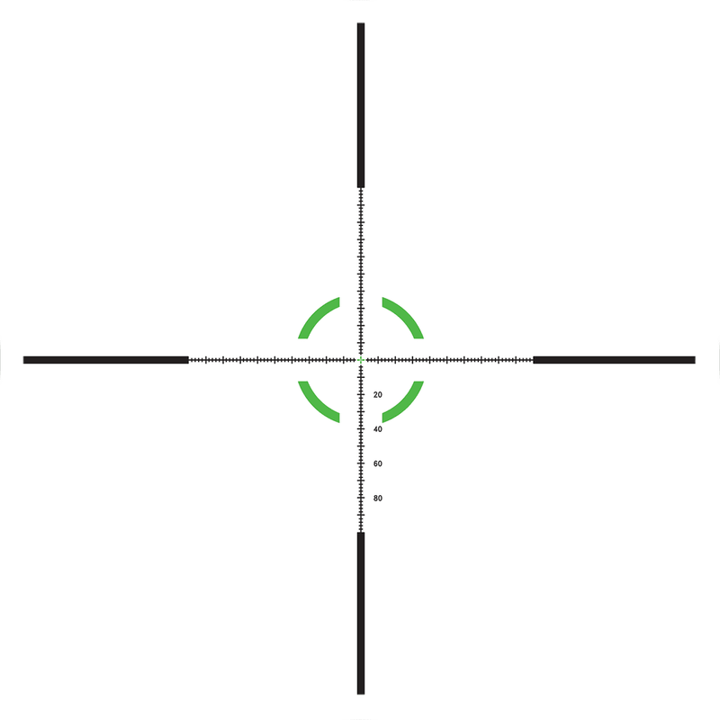 Trijicon 2900022 Credo HX Satin Black 1-6x24mm 30mm Tube LED Illuminated Green MOA Segmented Circle Reticle