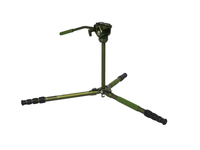 SIRUI CT04 Pilot Series Tripod with CT5 Fluid Head Dark Green-Optics Force