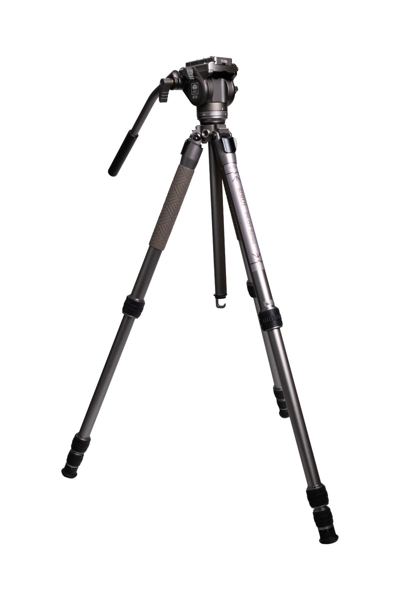 SIRUI GT04 Pilot Series Tripod with GT5 Fluid Head Metallic Gray-Optics Force