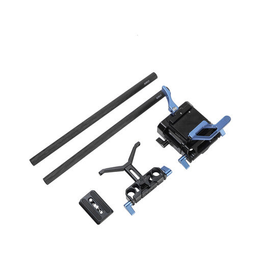 SIRUI SC-BPS Universal Quick Release Baseplate with Dual 15mm Rod Clamp Kit-Optics Force