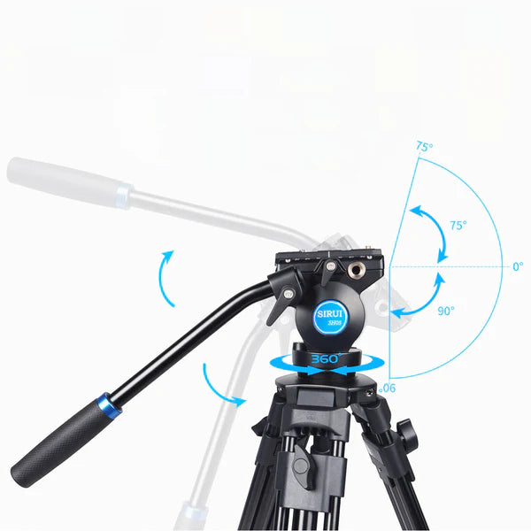 SIRUI SH05 Video Tripod & Fluid Head-Optics Force