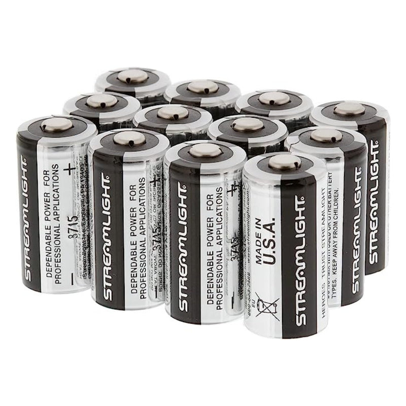 Streamlight CR123A Lithium Batteries 12 Pack-Optics Force