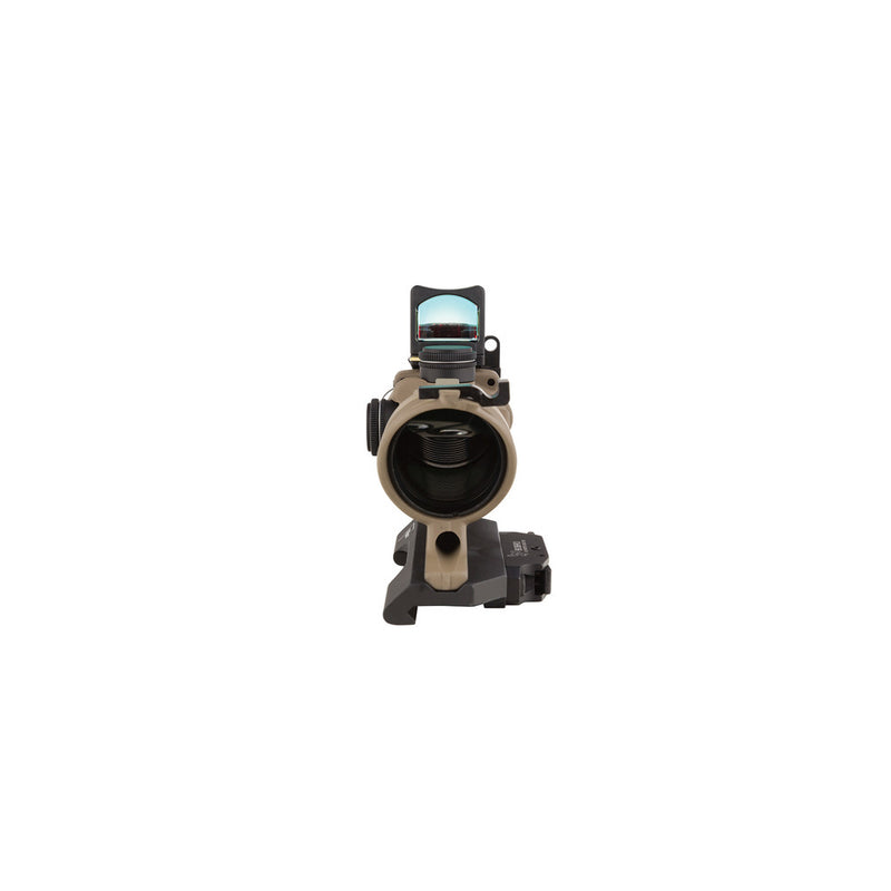 Trijicon 100555 ACOG ECOS Combo Flat Dark Earth 4x32mm Illuminated Amber Crosshair .223 BDC Reticle