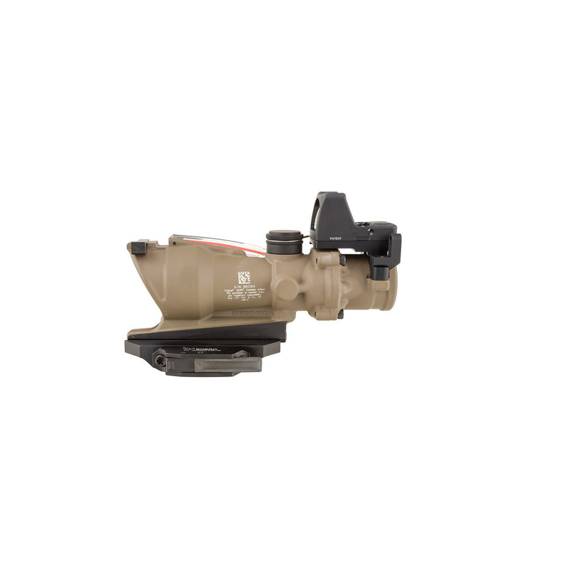 Trijicon 100553 ACOG ECOS Combo Flat Dark Earth 4x32mm Illuminated Red Crosshair .223 BDC Reticle