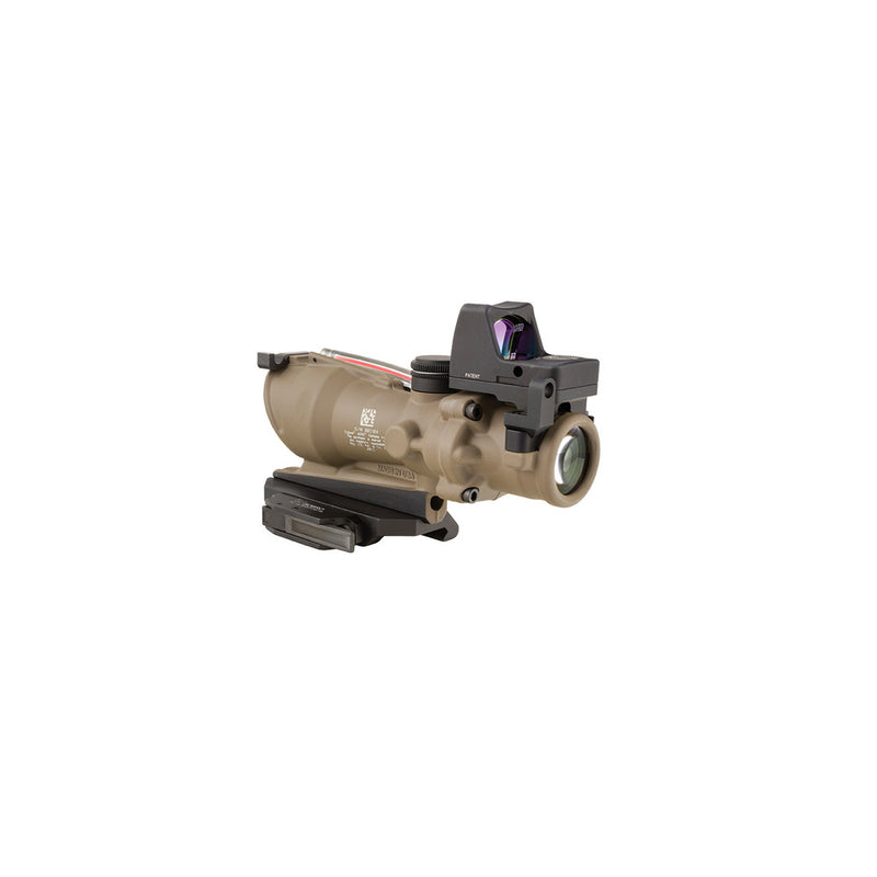 Trijicon 100553 ACOG ECOS Combo Flat Dark Earth 4x32mm Illuminated Red Crosshair .223 BDC Reticle