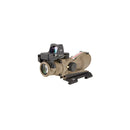 Trijicon 100553 ACOG ECOS Combo Flat Dark Earth 4x32mm Illuminated Red Crosshair .223 BDC Reticle