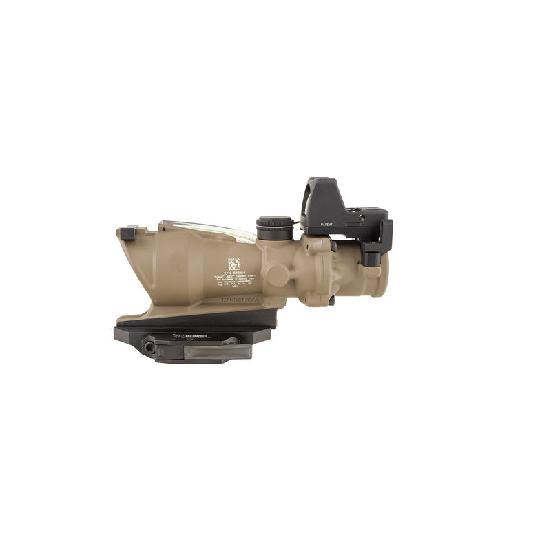 Trijicon 100554 ACOG ECOS Combo Flat Dark Earth 4x32mm Illuminated Green Crosshair .223/5.56 BDC Reticle