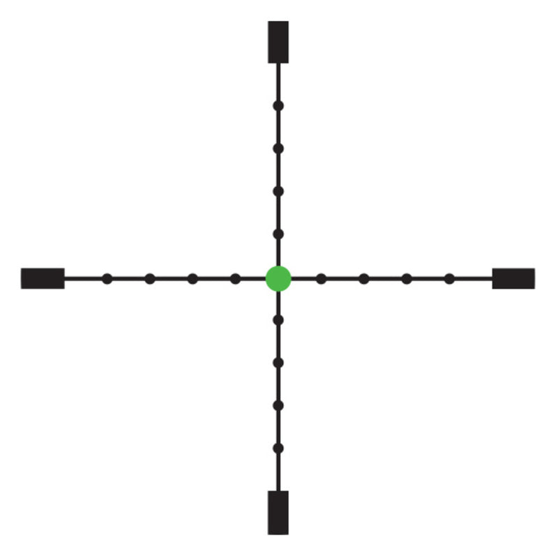 Trijicon 200005 AccuPoint Black Hardcoat Anodized 3-9x40mm 1" Tube, Illuminated Mil-Dot Crosshair w/Green Dot Reticle