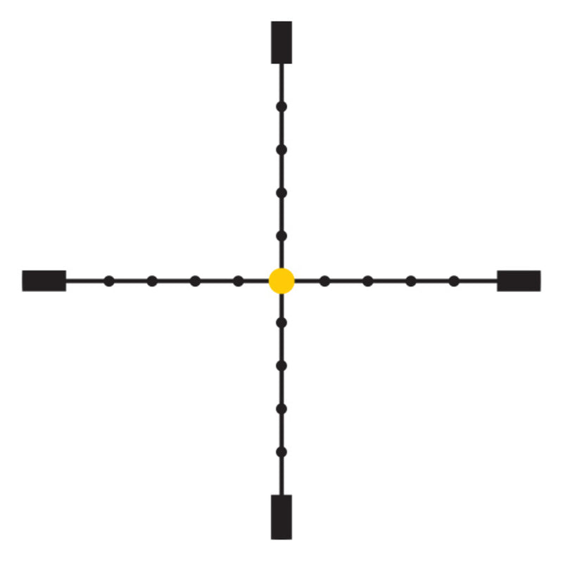 Trijicon 200004 AccuPoint Black Hardcoat Anodized 39x40mm 1" Tube Illuminated Mil-Dot Crosshair w/Amber Dot Reticle
