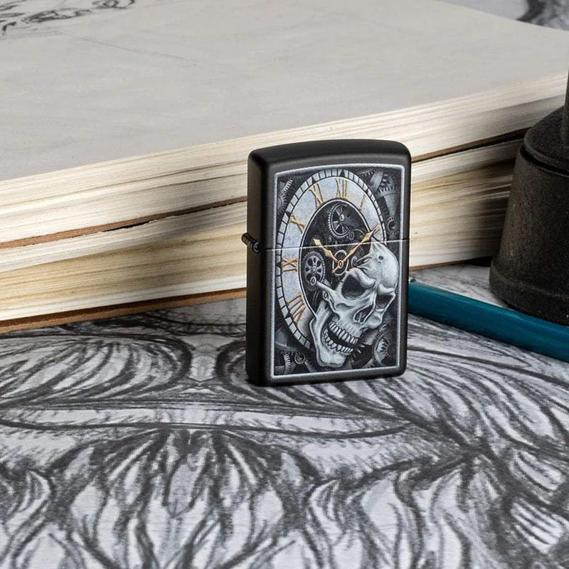 Zippo Skull Clock Design-Optics Force