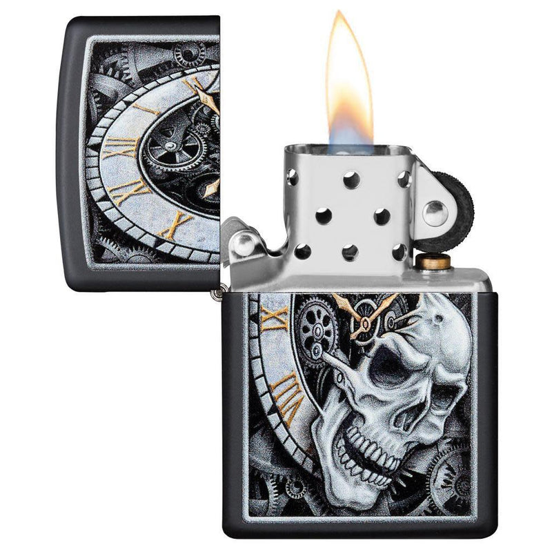 Zippo Skull Clock Design-Optics Force