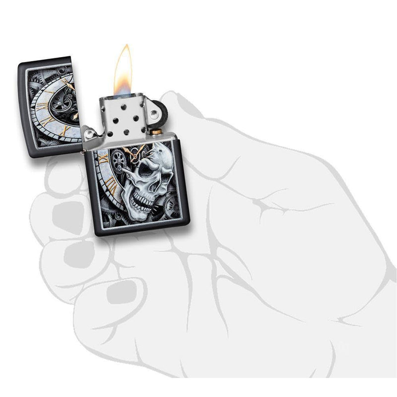 Zippo Skull Clock Design-Optics Force