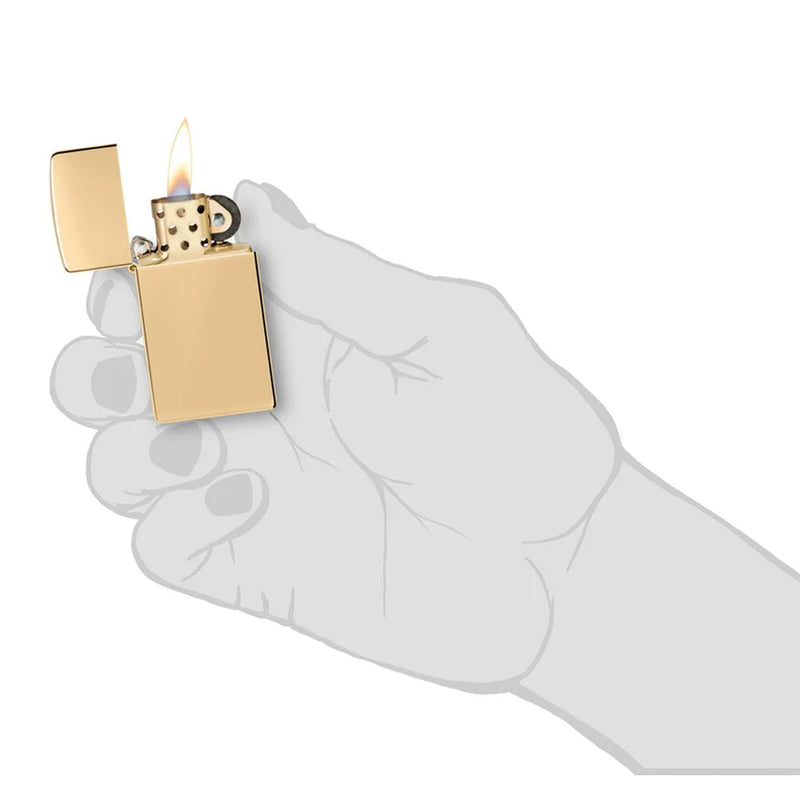 Zippo Slim® High Polish Brass-Optics Force