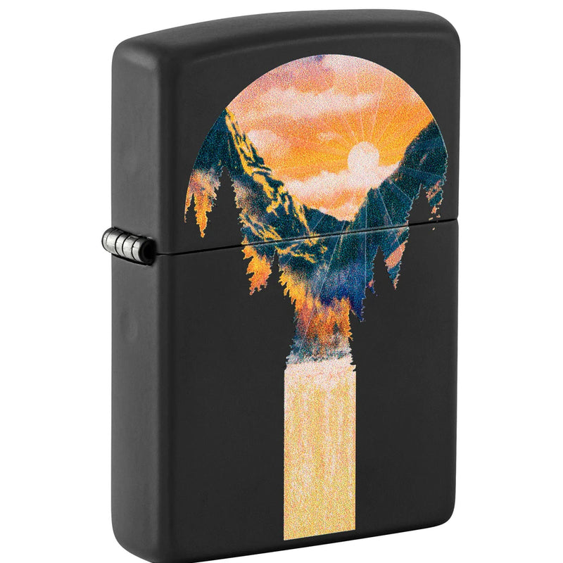 Zippo Mountain Waterfall Design-Optics Force