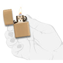 Zippo Classic Brushed Brass-Optics Force