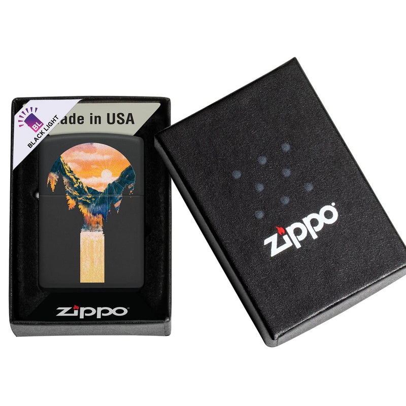 Zippo Mountain Waterfall Design-Optics Force