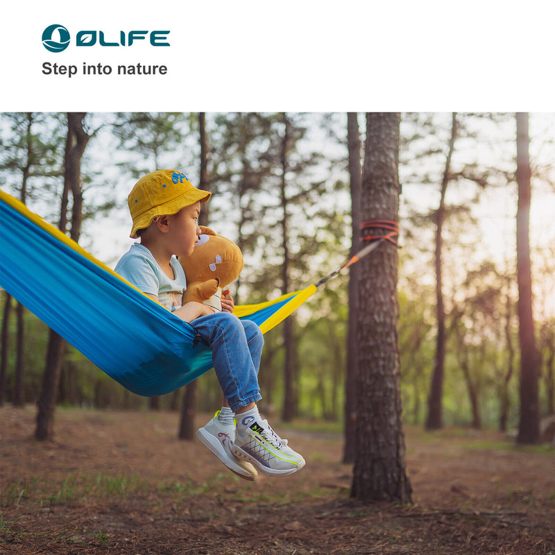 Olight Olife Sunbreeze Small Portable Hammock for Hiking, Travel and Backyard(Blue)-Optics Force