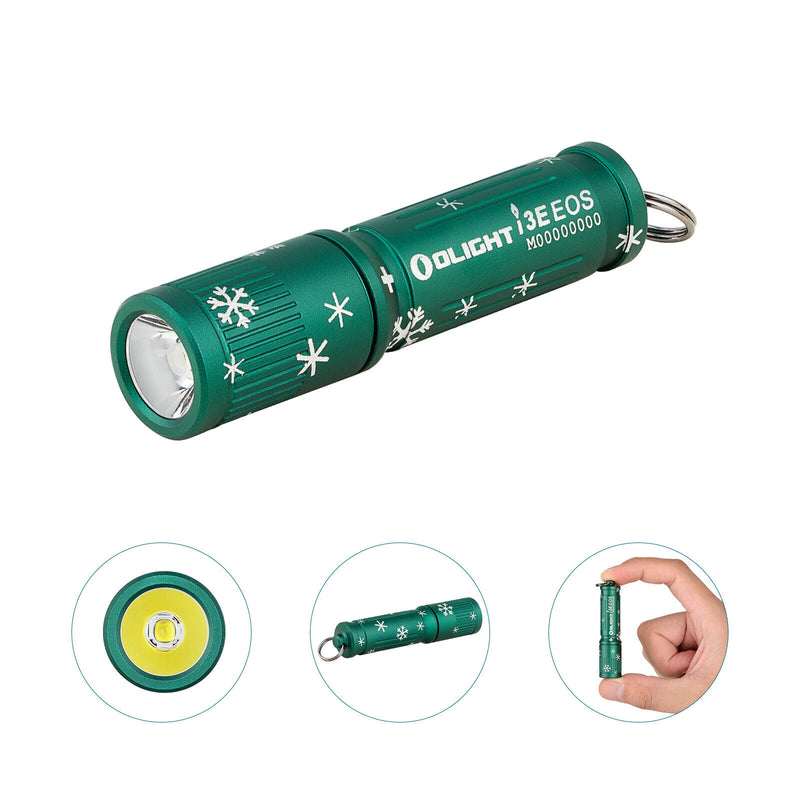 Olight i3E EOS 90 Lumen Keychain light EDC Flashlight Green Easy Carry Gift Mini-Snowflake Green-Optics Force