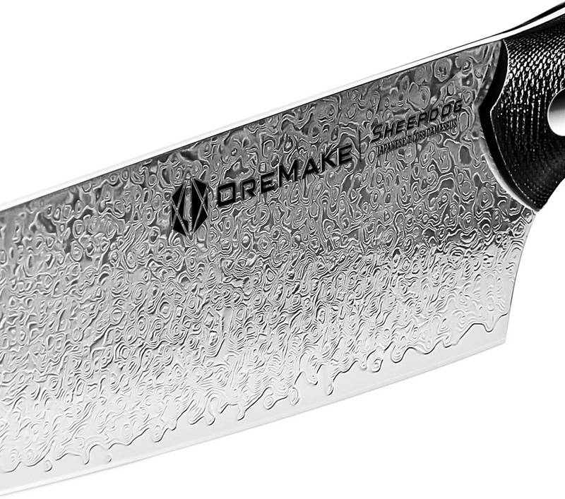 Olight OREMAKE Sheepdog Damascus 8" Professional Kiritsuke Chef's Knife-Optics Force