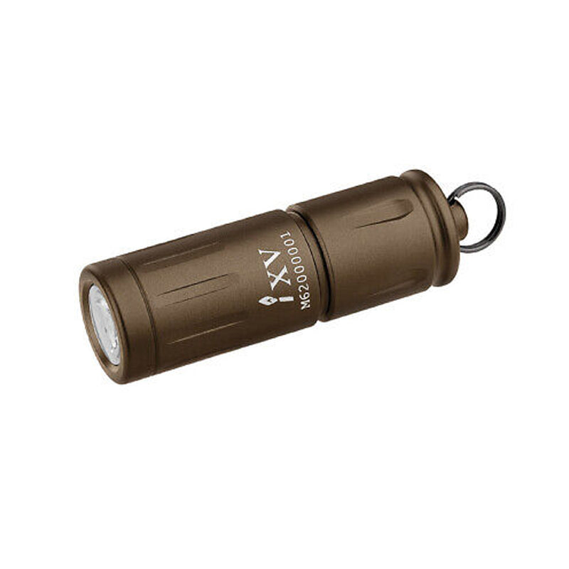 Olight iXV USB-C Rechargeable EDC Keychain Flashlight, 180 Lumens-Tan-Optics Force