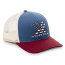 Vortex Stars Over Stripes Cap-Red White Blue-Optics Force