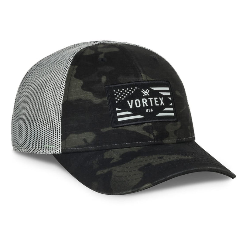 Vortex Rank And File Cap-Black Camo-Optics Force