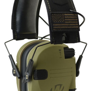 Walker's GWPRSEMPAT Razor Patriot Polymer 23 dB Over the Head OD Green/Black Adult-Optics Force