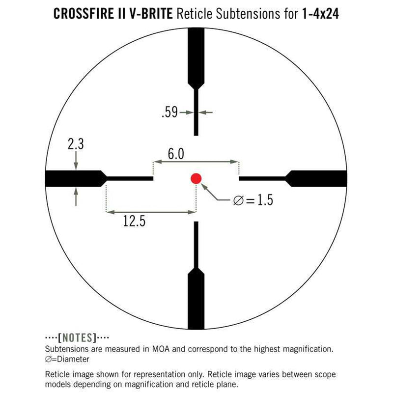 Vortex Optics Crossfire II AR 1-4x24 V-Brite Illuminated Scope-Optics Force