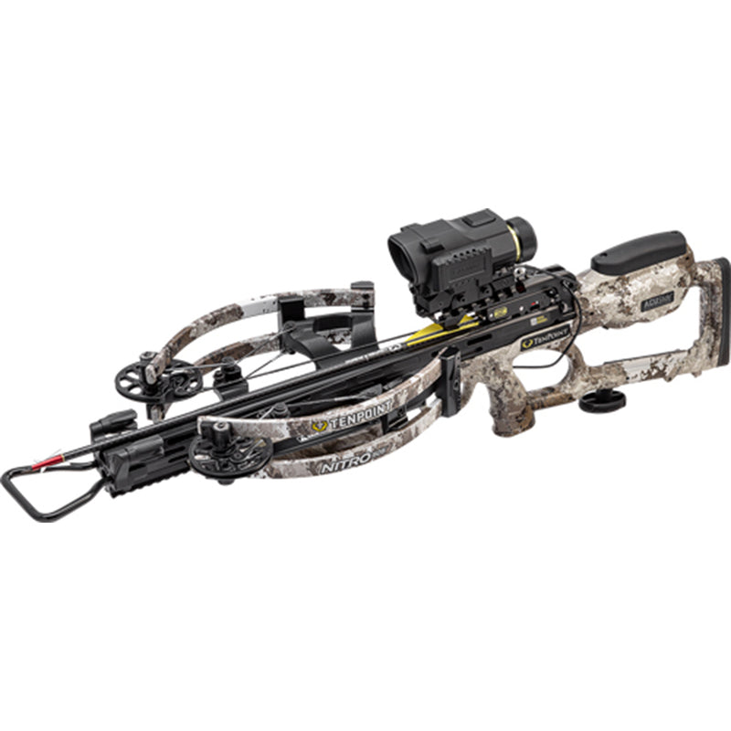 TenPoint Nitro 505 Xero Crossbow, Veil Alpine - 505 FPS - Equipped with Garmin Xero X1i Rangefinding Scope + ACUslide Cocking & De-Cocking System - Reverse-Draw Design-Optics Force