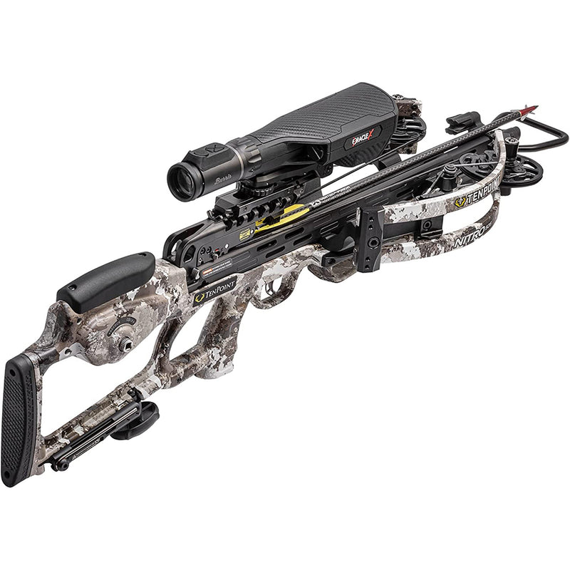 TenPoint Nitro 505 Oracle X Crossbow, Veil Alpine - 505 FPS - Equipped with Burris Oracle X Rangefinding Scope + ACUslide Cocking & De-Cocking System - Reverse-Draw Design-Optics Force