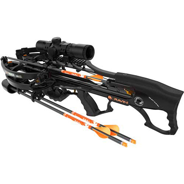 Ravin Crossbow Kit R26x W-3- - Arrows 400fps Silent Cock Blk-Optics Force