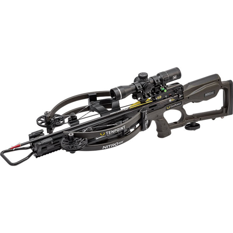 TenPoint Nitro 505 Crossbow, Moss Green - 505 FPS - Equipped with 100-Yard EVO-X Marksman Elite Scope + ACUslide Cocking & De-Cocking System - Reverse-Draw Design-Optics Force