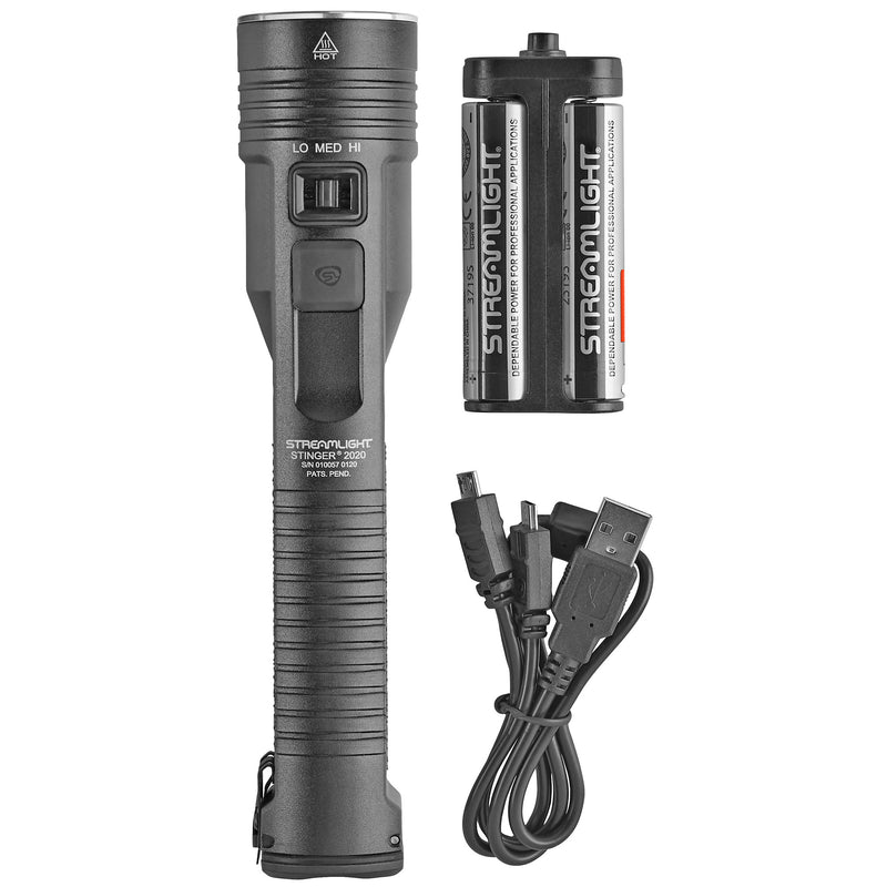 Streamlight Stinger 2020, Flashlight, 2,000 Lumens, USB Cord-Optics Force